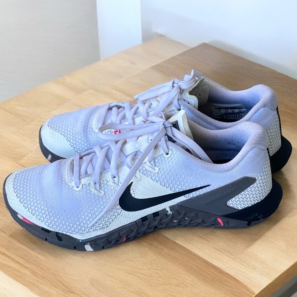 NIKE METCON 4 Trainers Low Top White Lace Up Women’s Size 8
